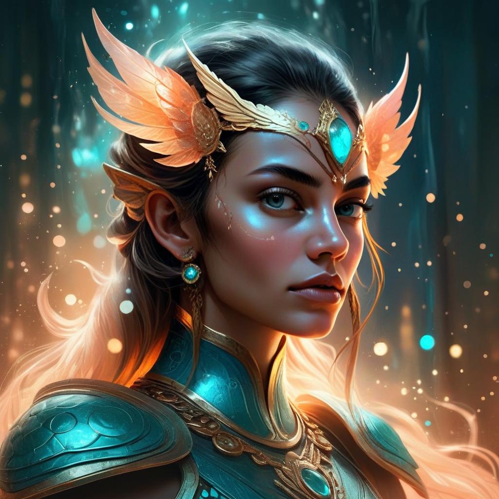 Fantasy Portrait of Woman in Ornate Armor