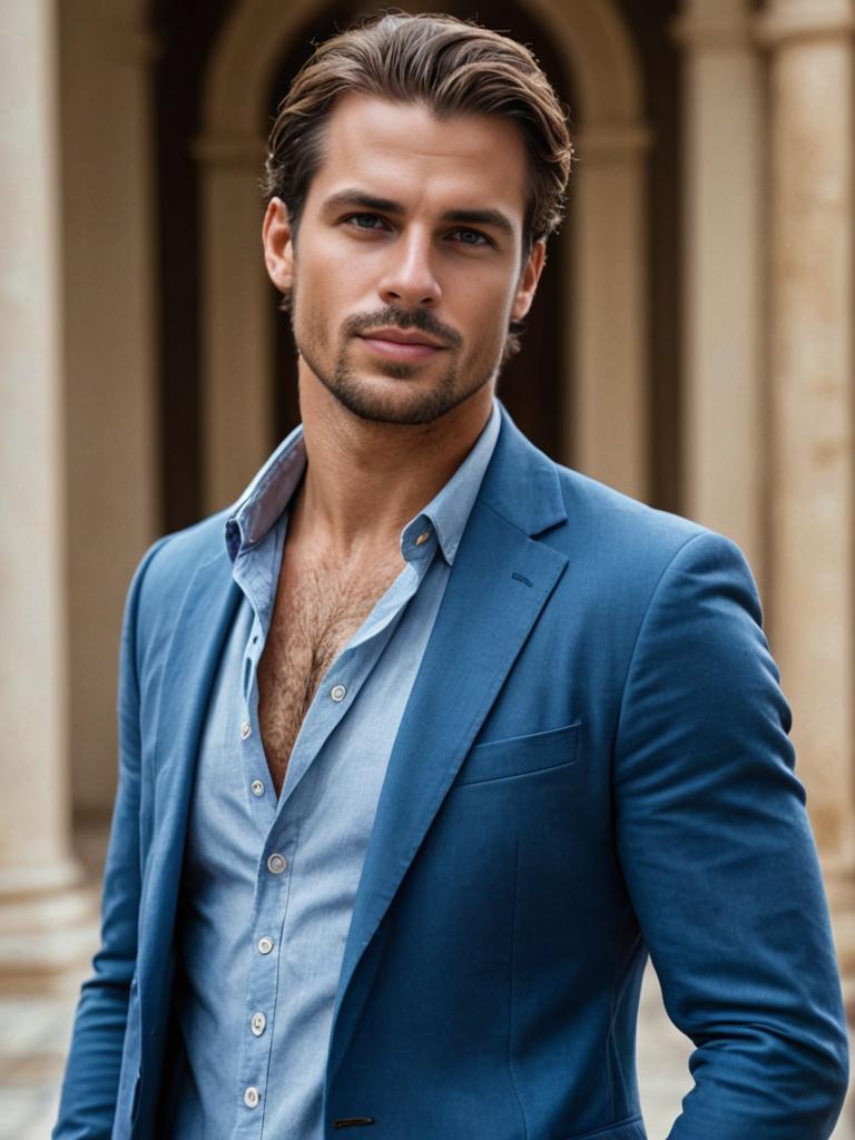 Business Casual Man in Navy Blazer