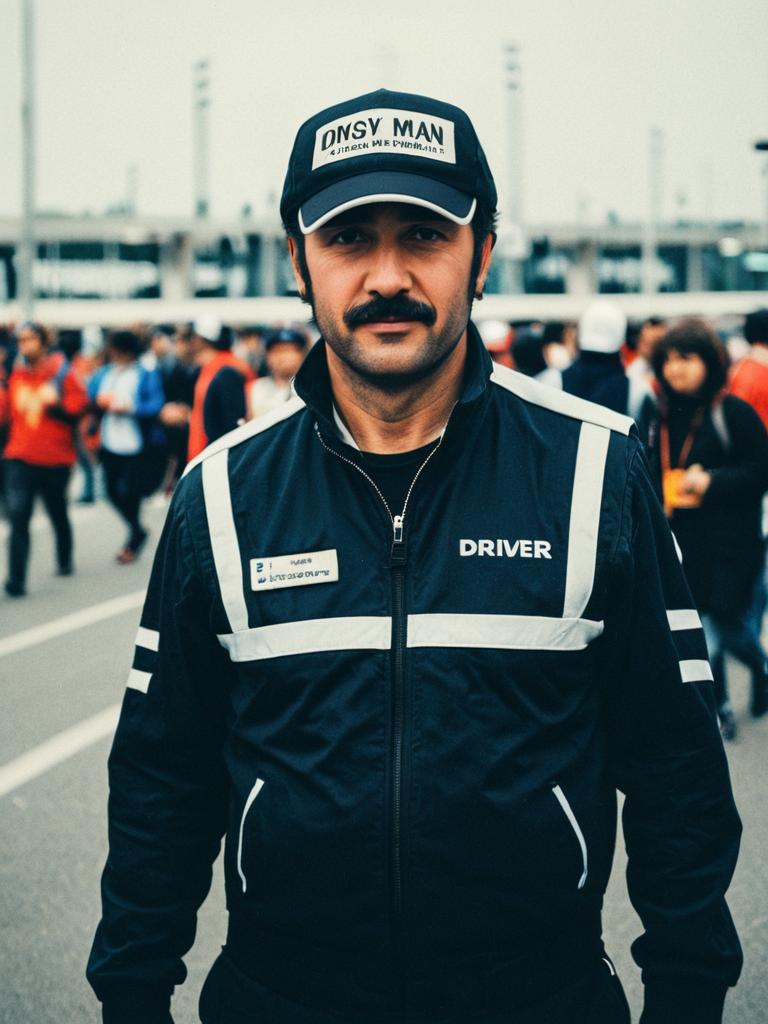 Man in Driver Costume at Cosplay Festival