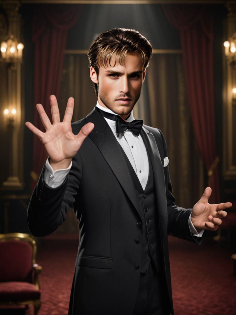 Dapper Young Man in Tuxedo