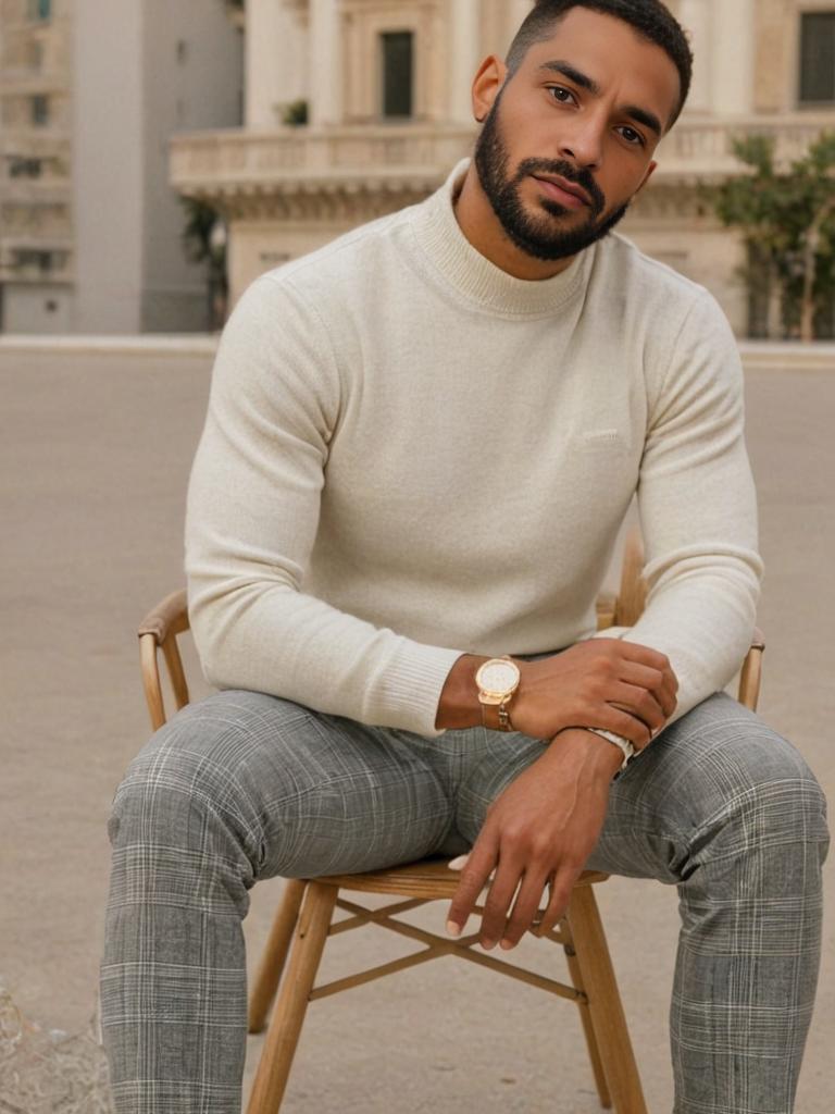 Stylish Man in California Cocktail Attire