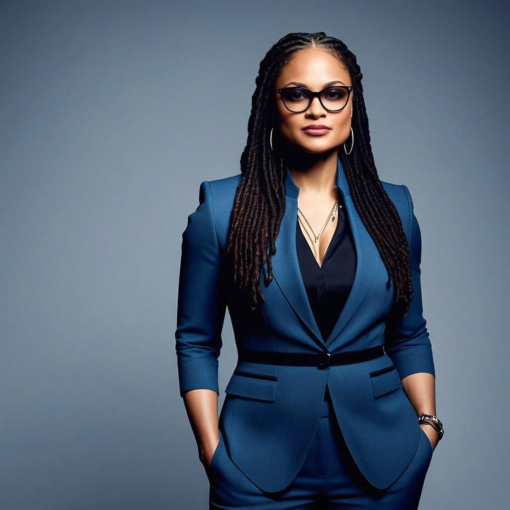 Confident Woman in Blue Suit Confident Woman in Blue Suit