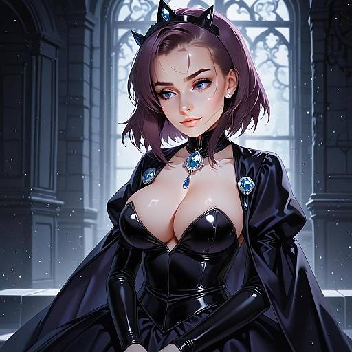 Henrietta De Tristain in Gothic Anime Style Digital Art
