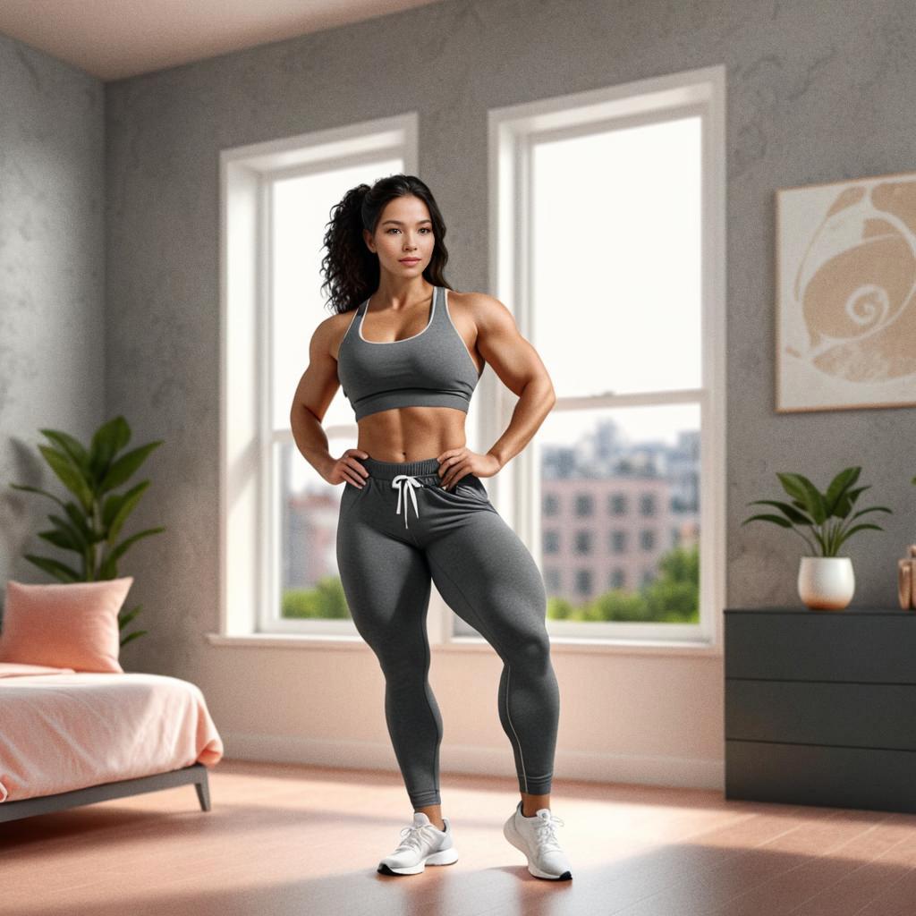 Fit Woman in Modern Bedroom