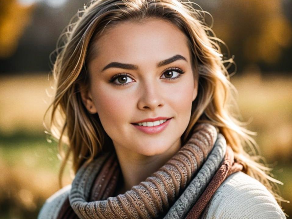 Young Woman in Autumn Portrait