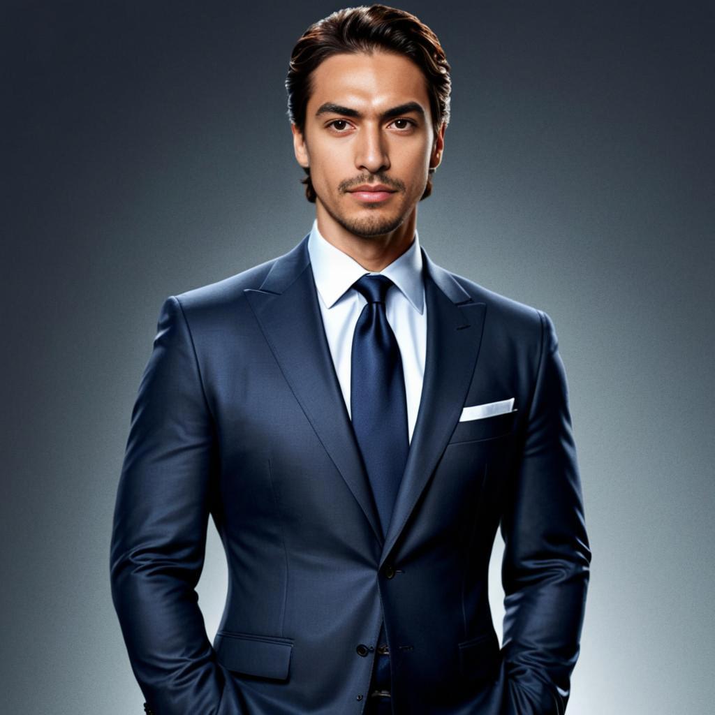 Confident Man in Tailored Suit