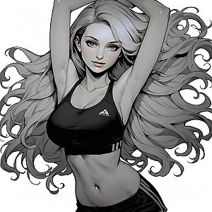 Confident Woman in Athletic Wear