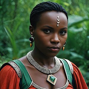 Portrait of Woman in Tribal Attire