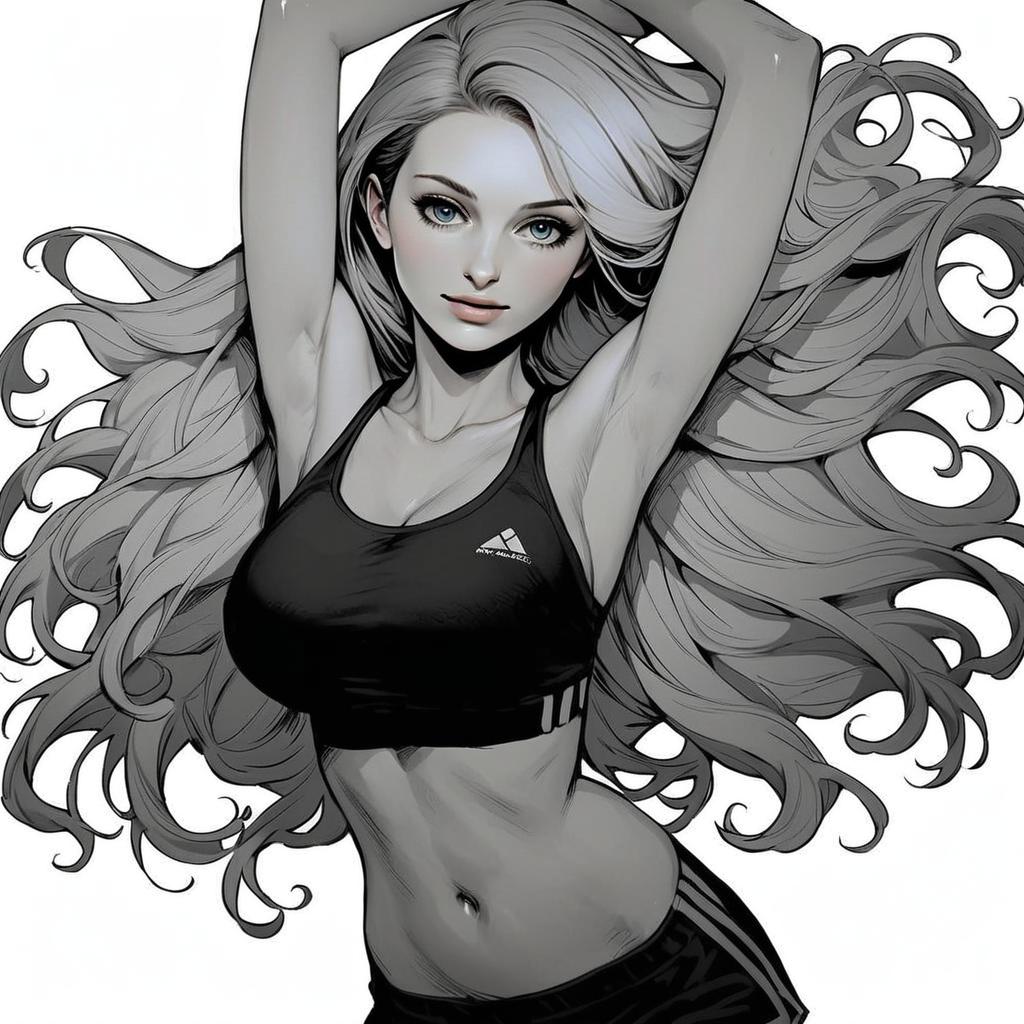 Confident Woman in Athletic Wear Confident Woman in Athletic Wear