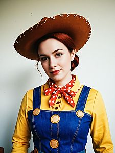 Woman in Woody Costume from Toy Story Cosplay