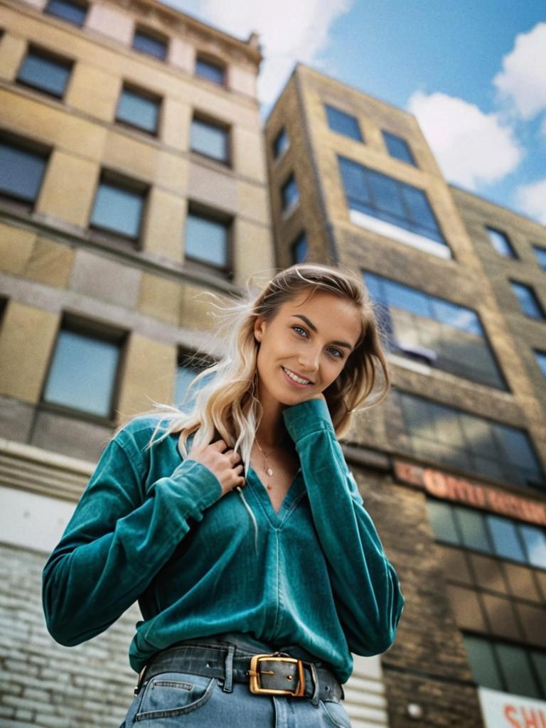 Stylish Woman in Urban Setting