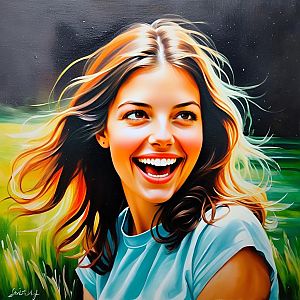 Joyful Young Woman Portrait