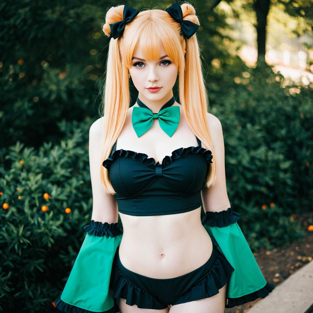 Abigail Williams Emerald Float Cosplay Portrait in Realistic Style