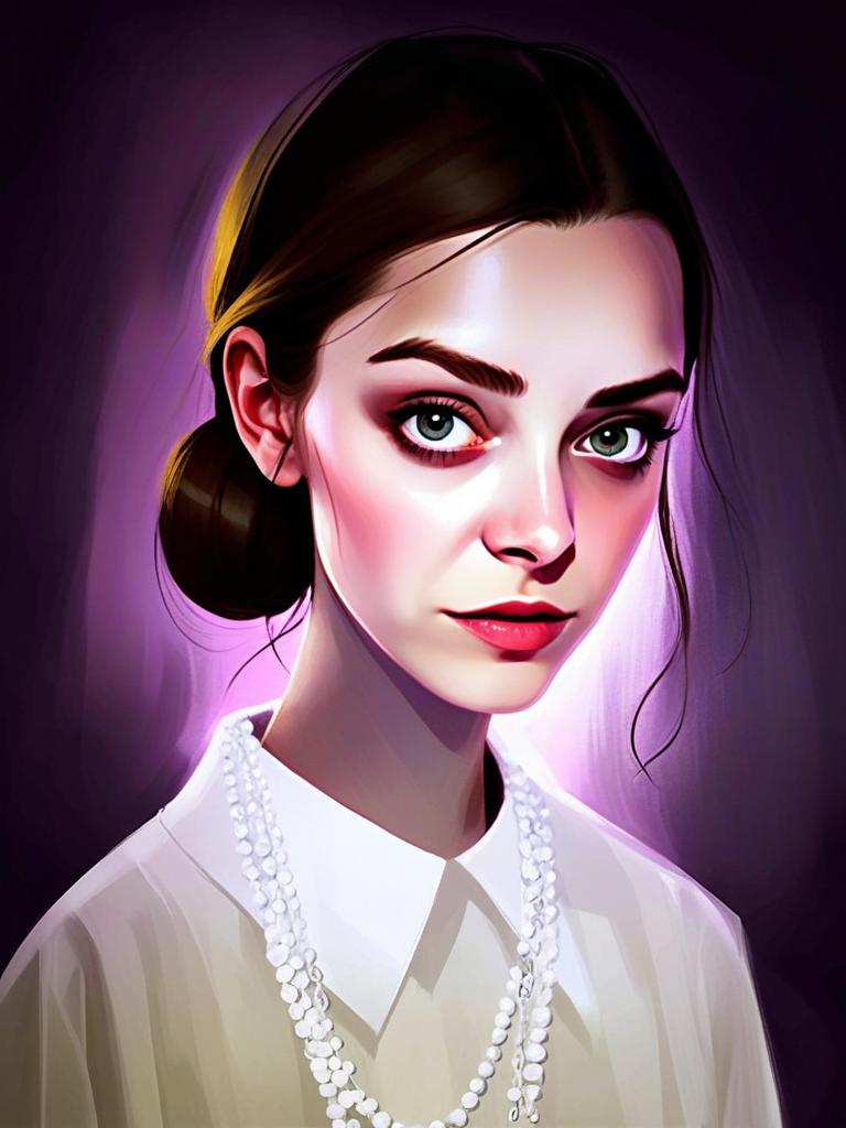 Portrait of a Woman with Blue Eyes
