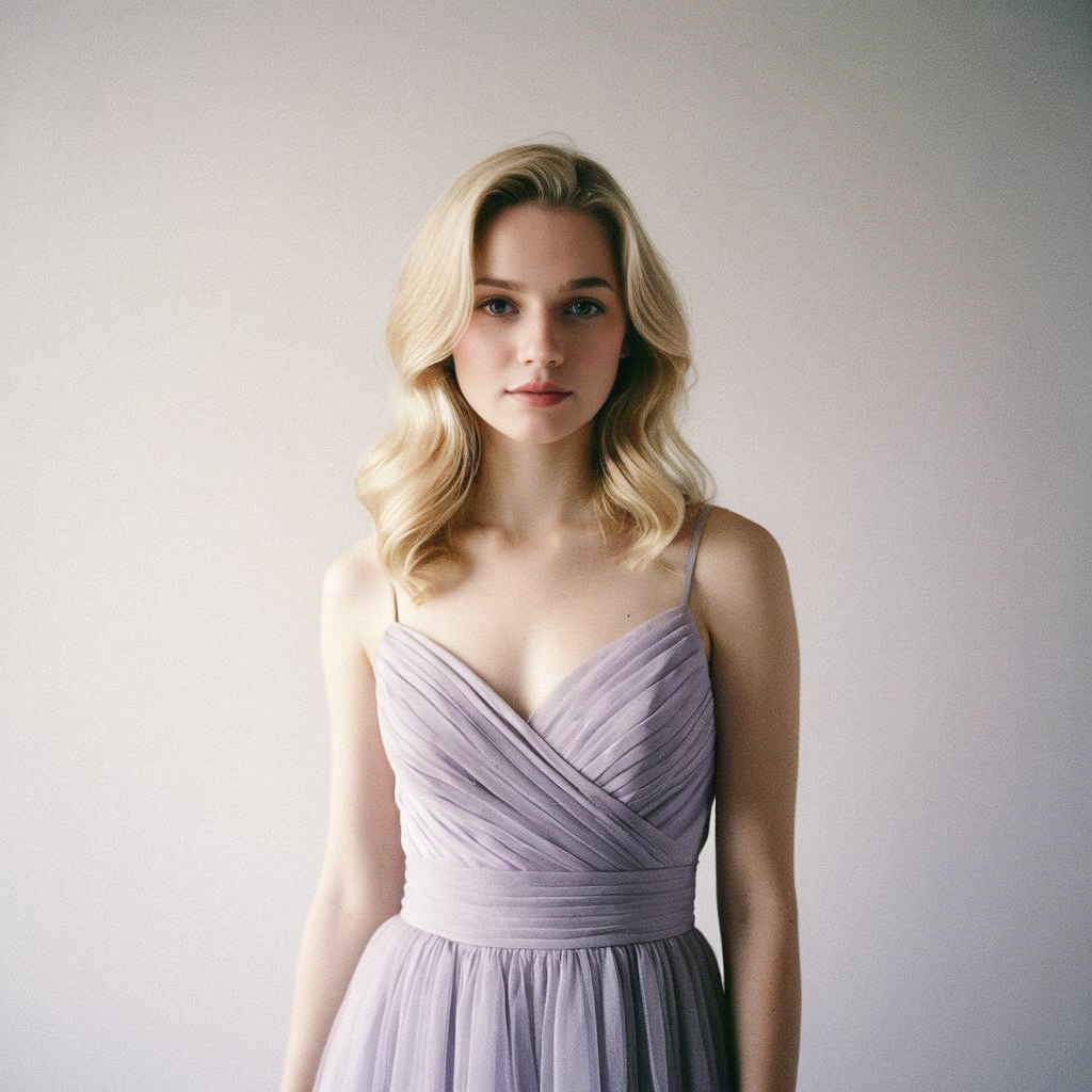 Young Woman in Lavender Dress Young Woman in Lavender Dress