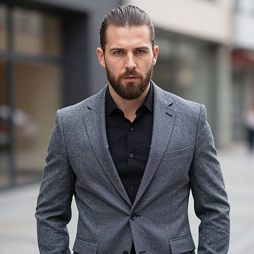 Confident Man in Grey Blazer Urban Portrait vllm2603270421inrk