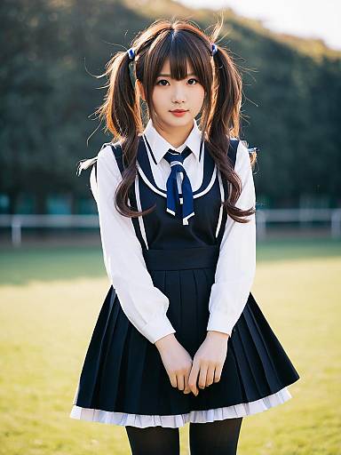 Arashio Kai Ni Kancolle Inspired Japanese School Uniform Portrait
