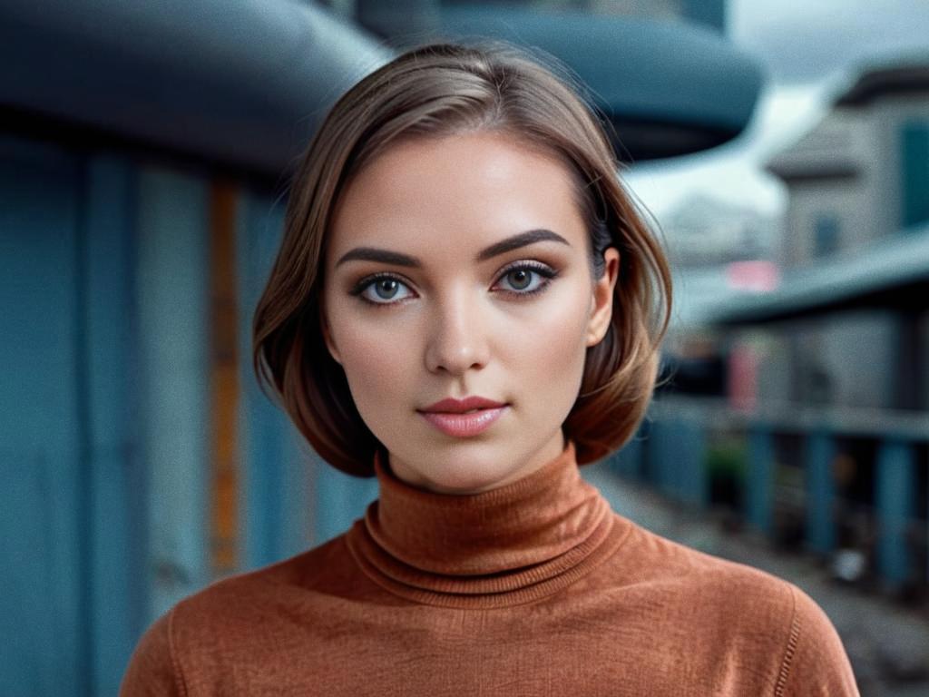 Confident Young Woman in Urban Setting