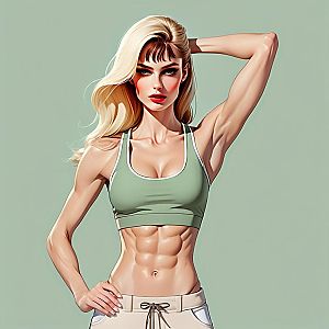Fit Woman Portrait - Strong Physique in Sportswear