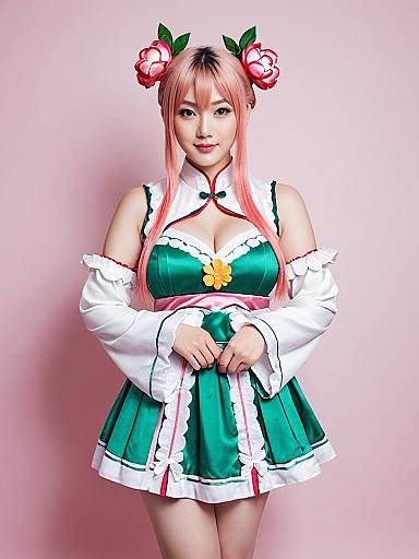 Momosuzu Nene Old Design Anime Style Cosplay Woman