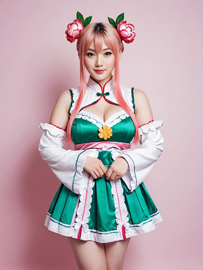 Momosuzu Nene Old Design Anime Style Cosplay Woman