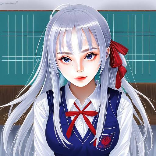 Alisa Mikhailovna Kujou Anime Schoolgirl Illustration