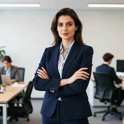 Confident Young Businesswoman in Modern Office Setting