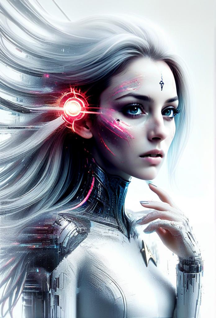 Futuristic Woman with Cybernetic Enhancements Futuristic Woman with Cybernetic Enhancements