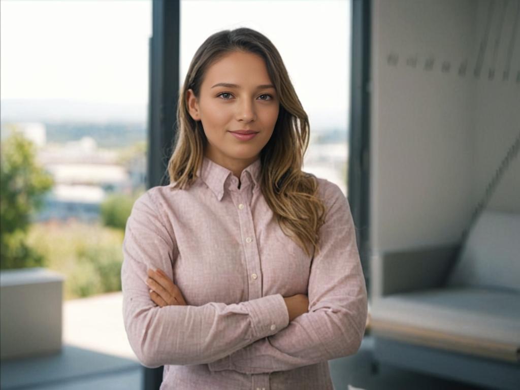 Confident Woman in Modern Office