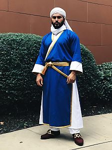 Man in Muhammad Avdol Cosplay Costume from JoJo's Bizarre Adventure