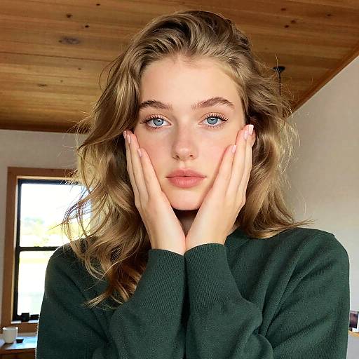 Young Woman Portrait Gen Z Natural Beauty Casual Style