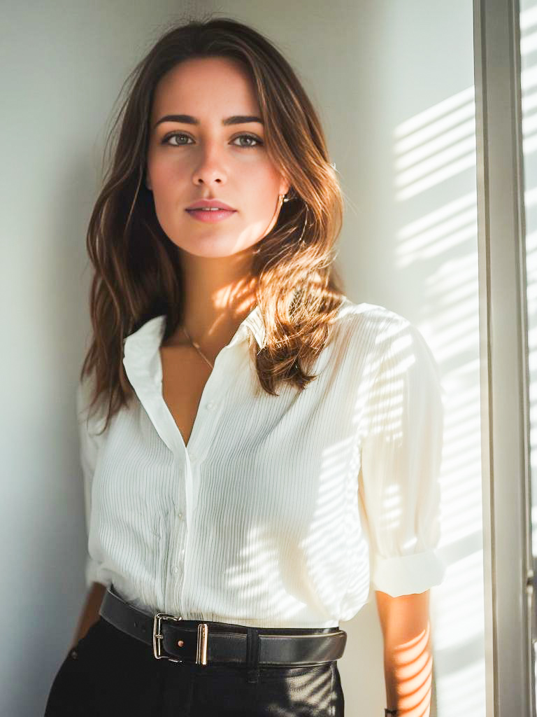 Confident Young Woman in Modern Professional Attire