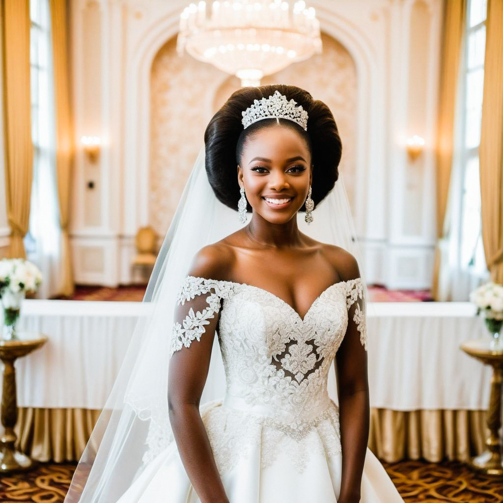 Radiant Bride in Luxurious Wedding Venue