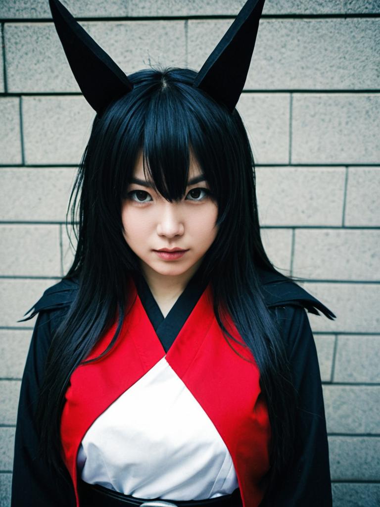 Realistic Woman Akame Cosplay Costume Portrait