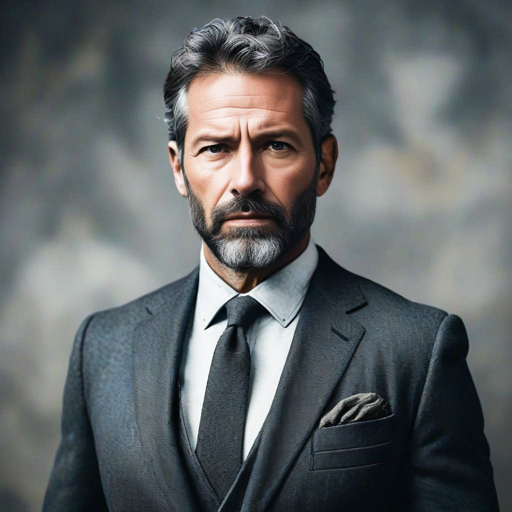 Distinguished Mature Man in Dark Suit Distinguished Mature Man in Dark Suit