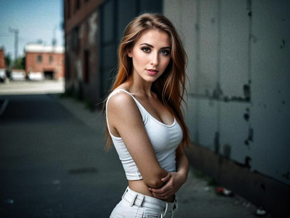 Confident Young Woman in Urban Setting