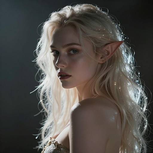 Cinematic Portrait of a Beautiful Norwegian Woman Goblin with 85mm Lens