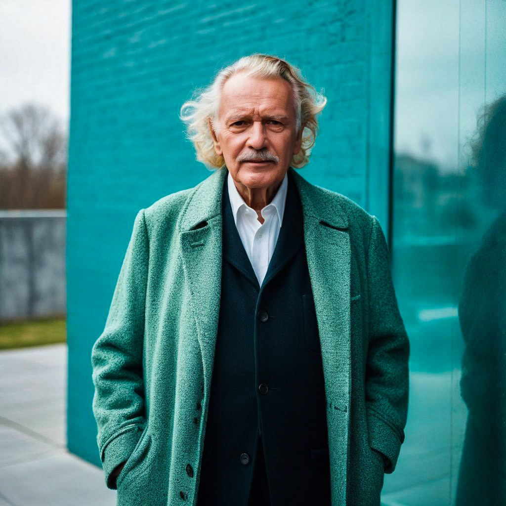 Confident Elderly Man in Stylish Overcoat
