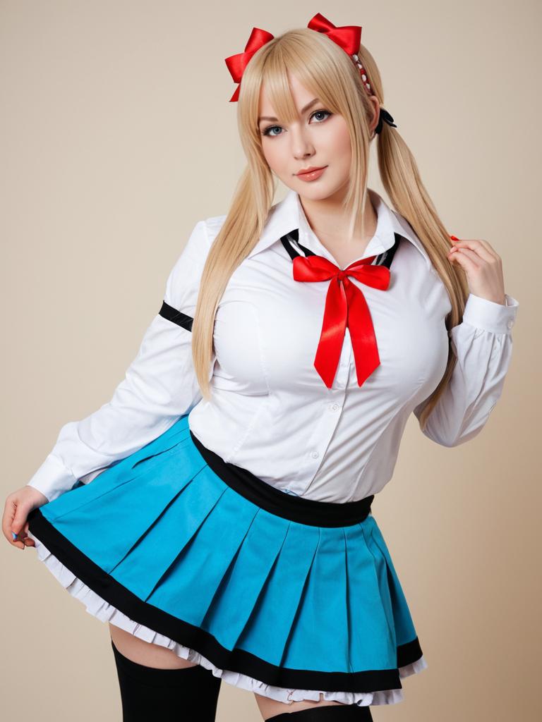 Akai Haato First Costume Anime School Uniform Cosplay