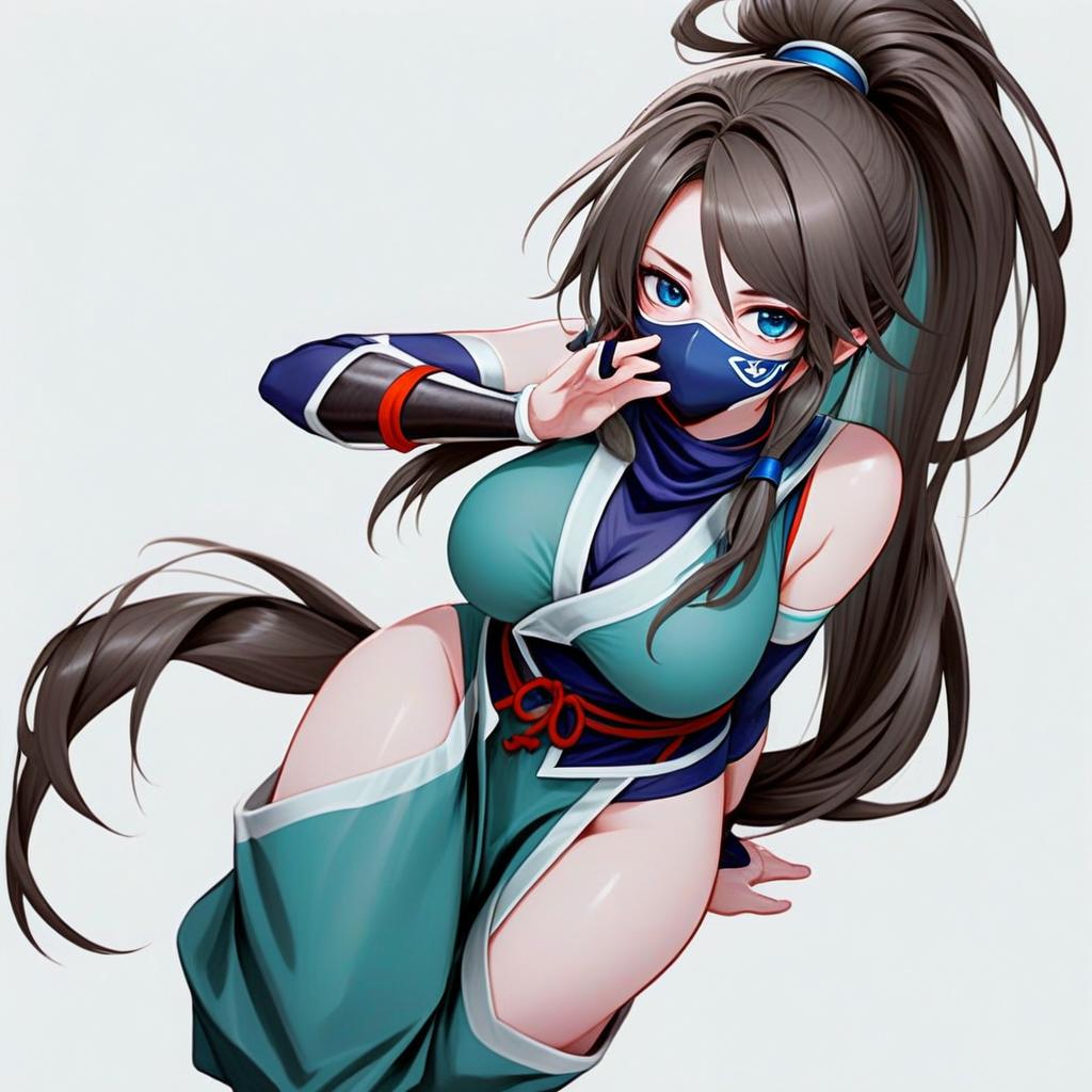 Akali Legacy Anime Style Female Ninja Character Illustration
