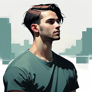 Thoughtful Young Man Portrait