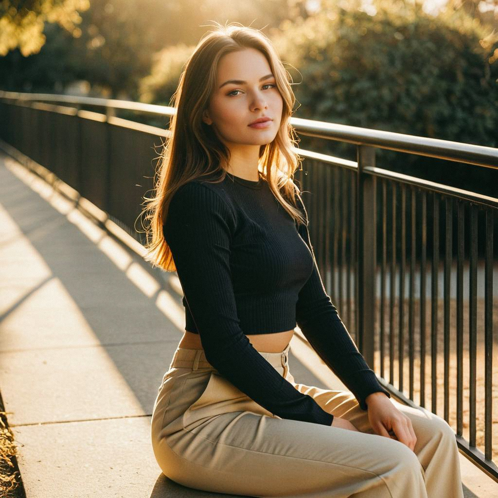 Young Woman in Golden Hour Light Young Woman in Golden Hour Light