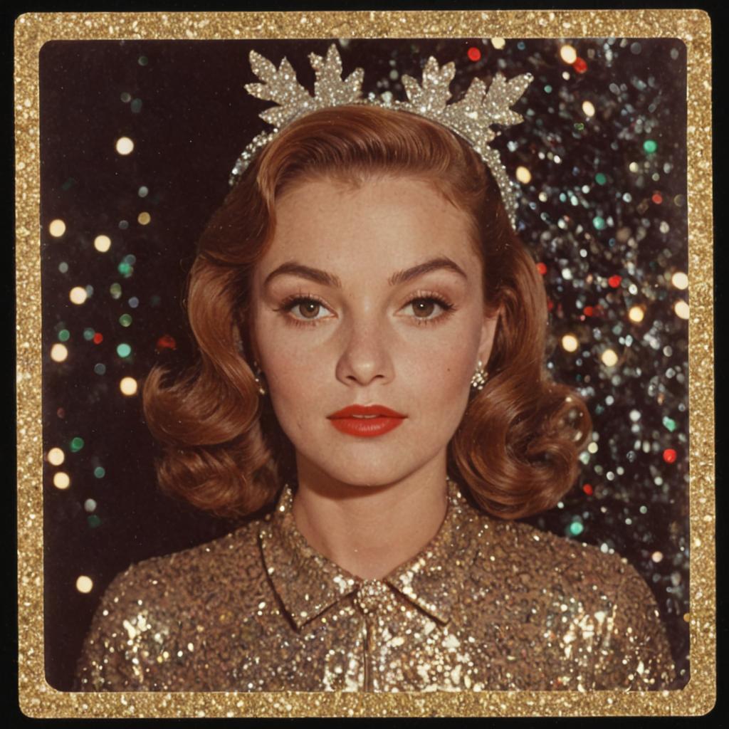 Glamorous Vintage Holiday Portrait