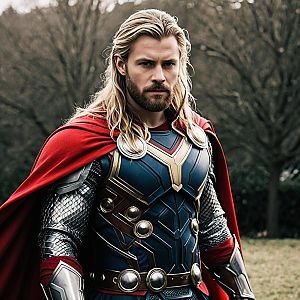 Fantasy Armor Man Outdoors