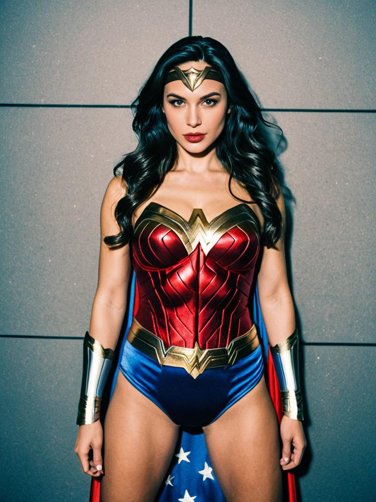 Confident Woman in Superhero Costume