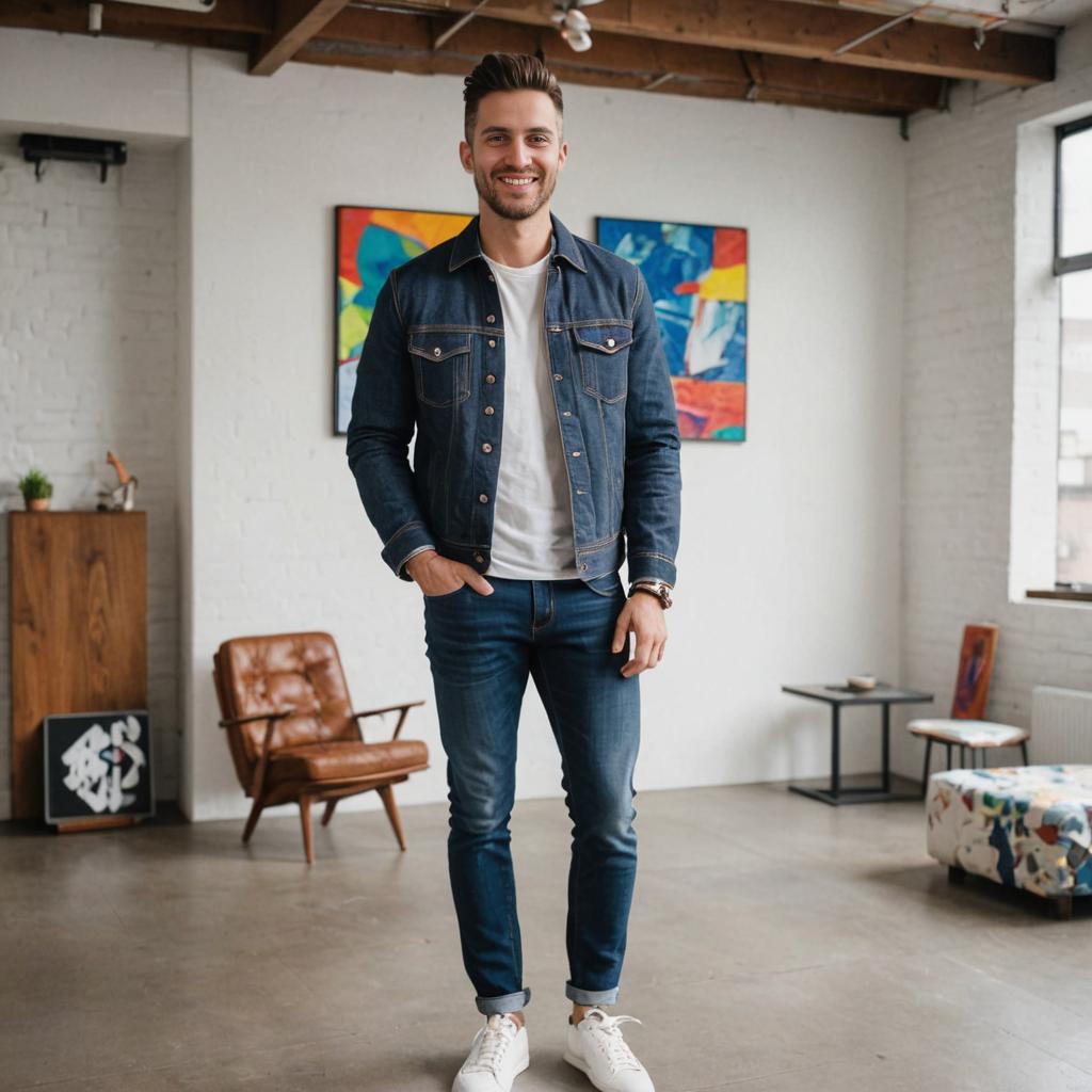 Confident Man in Stylish Interior