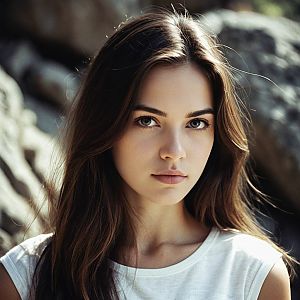 Thoughtful Young Woman in Soft Focus