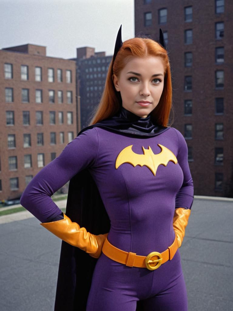 Batgirl Cosplay with Cityscape