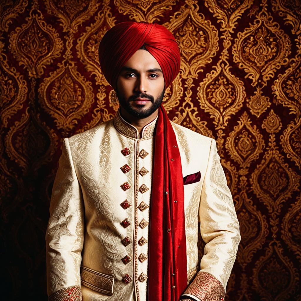 Man in Traditional Indian Wedding Attire Man in Traditional Indian Wedding Attire