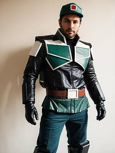 Man Cosplay Wearing Streetwise G1 Costume Realistic Photo